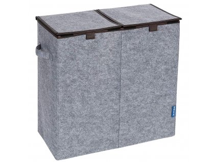 Dvoukomorový koš na prádlo, 82 l