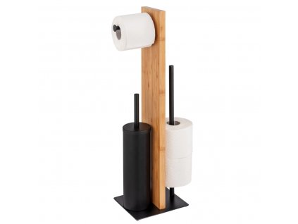 Stojan na toaletní papír a WC kartáč LESINA, 3v1, bambus, WENKO