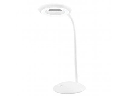 Stolní lampa LED s lupou, Ø 14,8 cm, bílá