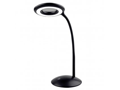 Stolní lampa LED s lupou, Ø 14,8 cm, černá