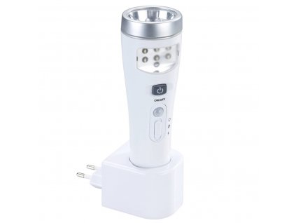 Noční lampa LED s pohybovým senzorem, 2v1, svítilna, bíllá