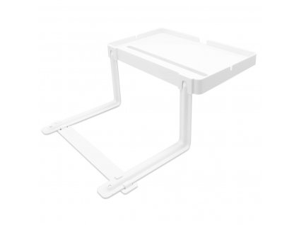 Noční stolek s policí, 3,5 x 32 x 21 cm, bílá