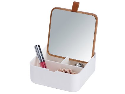 Šperkovnice se zrcadlem BOVISA, bílá