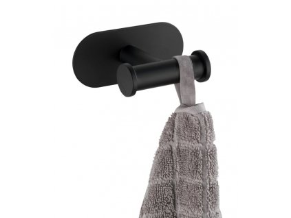 Koupelnový věšák na ručníky OREA, černý