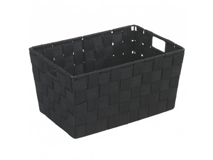 Černý koupelnový organizér ADRIA BLACK, 30 x 20 x 15 cm