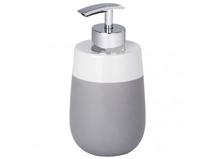 Šedo-bílý dávkovač mýdla MALTA GREY, 300 ml