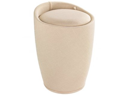 Koupelnový taburet CANDY BEIGE, koš na prádlo, 2 v 1