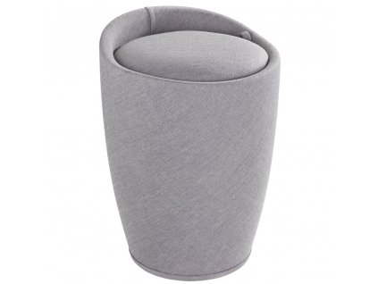 Koš na prádlo a taburet, CANDY LIGHT GREY, 2 v 1