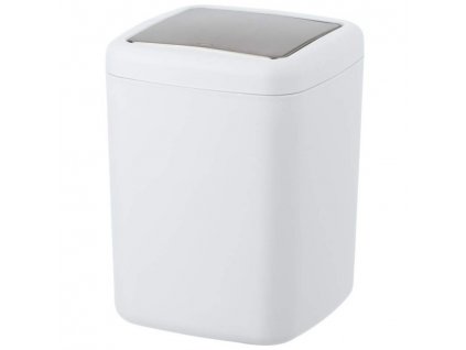 Bílý koupelnový koš SWING, 2 l