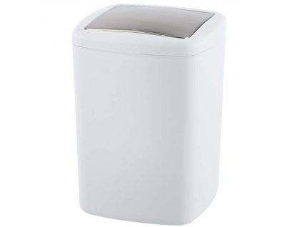 Bílý koš na odpadky do koupelny, kapacita 8,5 l