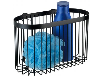 Černá koupelnová police CLASSIC PLUS