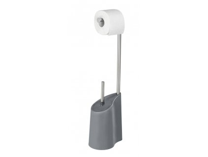 Toaletní kartáč s držákem na toaletní papír HARBOR, šedý