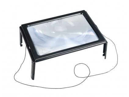 Lupa, ideální pro čtení, podsvícení LED, zvětšení x3