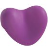 Vanový polštář, fialový, tvar srdce