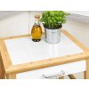 Dřevěný kuchyňský vozík na kolečkách FINJA, bambus + MDF