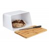 Chlebník s krájecím prkénkem KUBO, bílý