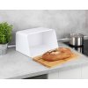 Chlebník s krájecím prkénkem KUBO, bílý