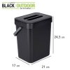 Koš na bioodpad, černý, 5L, WENKO