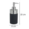 Dávkovač mýdla CRETA BLACK, černý nerezová ocel