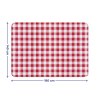 Voskovaný ubrus na stůl, kostkovaný, 180 x 140 cm, červený