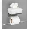 Kovový držák na toaletní papír s poličkou DESULO