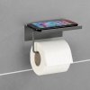 Kovový držák na toaletní papír s poličkou DESULO