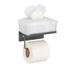 Kovový držák na toaletní papír s poličkou DESULO