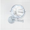 Nástěnné kosmetické zrcátko LUMI, montáž Power-Loc, LED podsvícení, zvětšení