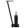 Stojan 2v1 na toaletní papír, WC štětku LIRO, černý