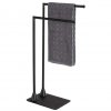 dvojitý stojan na ručníky, černý