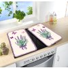 Ochranný skleněný panel LAVENDER-BOUQUET, 2 kusy