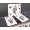 Ochranný skleněný panel LAVENDER-BOUQUET, 2 kusy