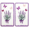 Ochranný skleněný panel LAVENDER-BOUQUET, 2 kusy