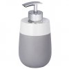 Šedo-bílý dávkovač mýdla MALTA GREY, 300 ml