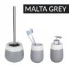 Šedo-bílý dávkovač mýdla MALTA GREY, 300 ml