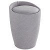 Koš na prádlo a taburet, CANDY LIGHT GREY, 2 v 1