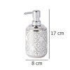 Dávkovač mýdla BAROCK SILVER, keramický, 17 x 8 cm