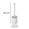 Toaletní kartáč s nádobou, BAROCK SILVER