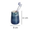 Modrý kelímek na zubní kartáčky POTTERY PETROL