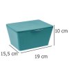 Tyrkysový úložný box BRASIL