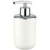 Dávkovač tekutého mýdla, bílý s chromovou pumpou