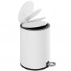 Bílý koupelnový koš na odpadky, 3 l