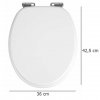 WC sedátko v bílé barvě, mechanismus Easy-Close