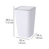 Bílý odpadkový koš CANDY, 6 l