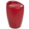 Červený taburet a koš na prádlo CANDY LIGHT RED, 2 v 1