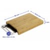 Krájecí prkénko s podnosem, bambus, 24,5 x 35 cm