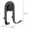 Sada koupelnových háčků CLASSIC PLUS, černá barva
