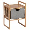 Bambusový odkládací stolek BAHARI s textilním boxem