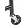 Věšák na kolečkách PROFI s botníkem, černý