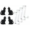 Háčky na dveře CAT, ve tvaru kočky, 4 háčky